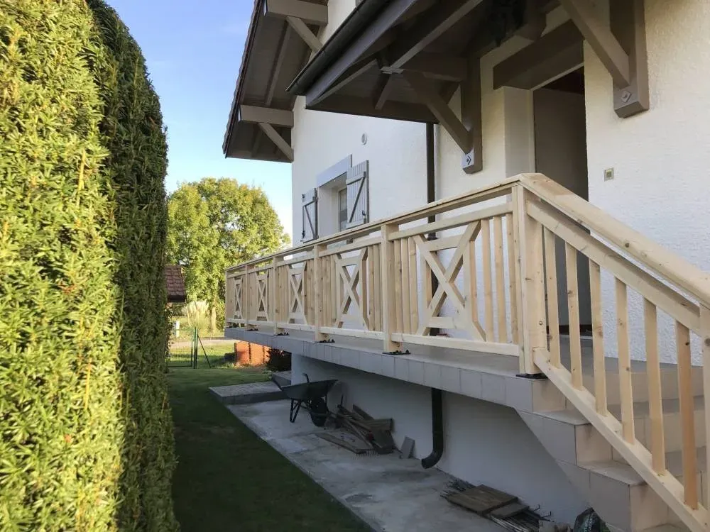 Garde corps en bois